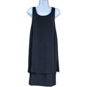 Staples Vintage Black Sleeveless Dress Women’s Sz Large | Tiered Long Midi Gown